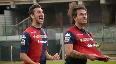 Conti esulta dopo il gol