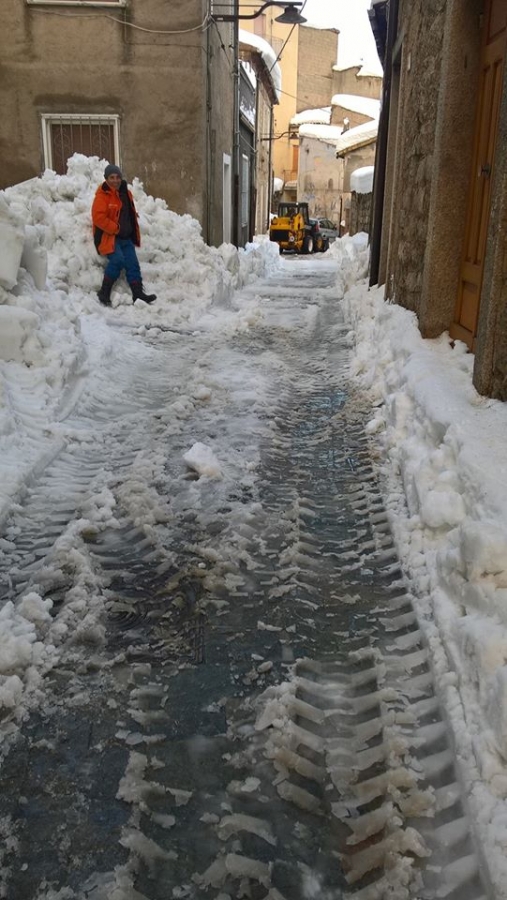 Il centro storico di Ollolai questo pomeriggio 